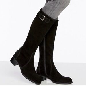 La Canadienne Tall Suede Buckle Boots Size 7.5